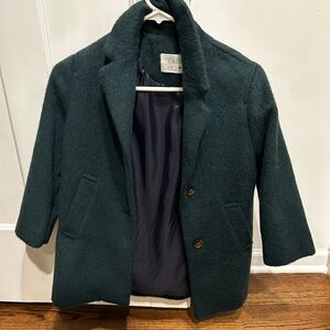 Zara kids Green Wool Coat